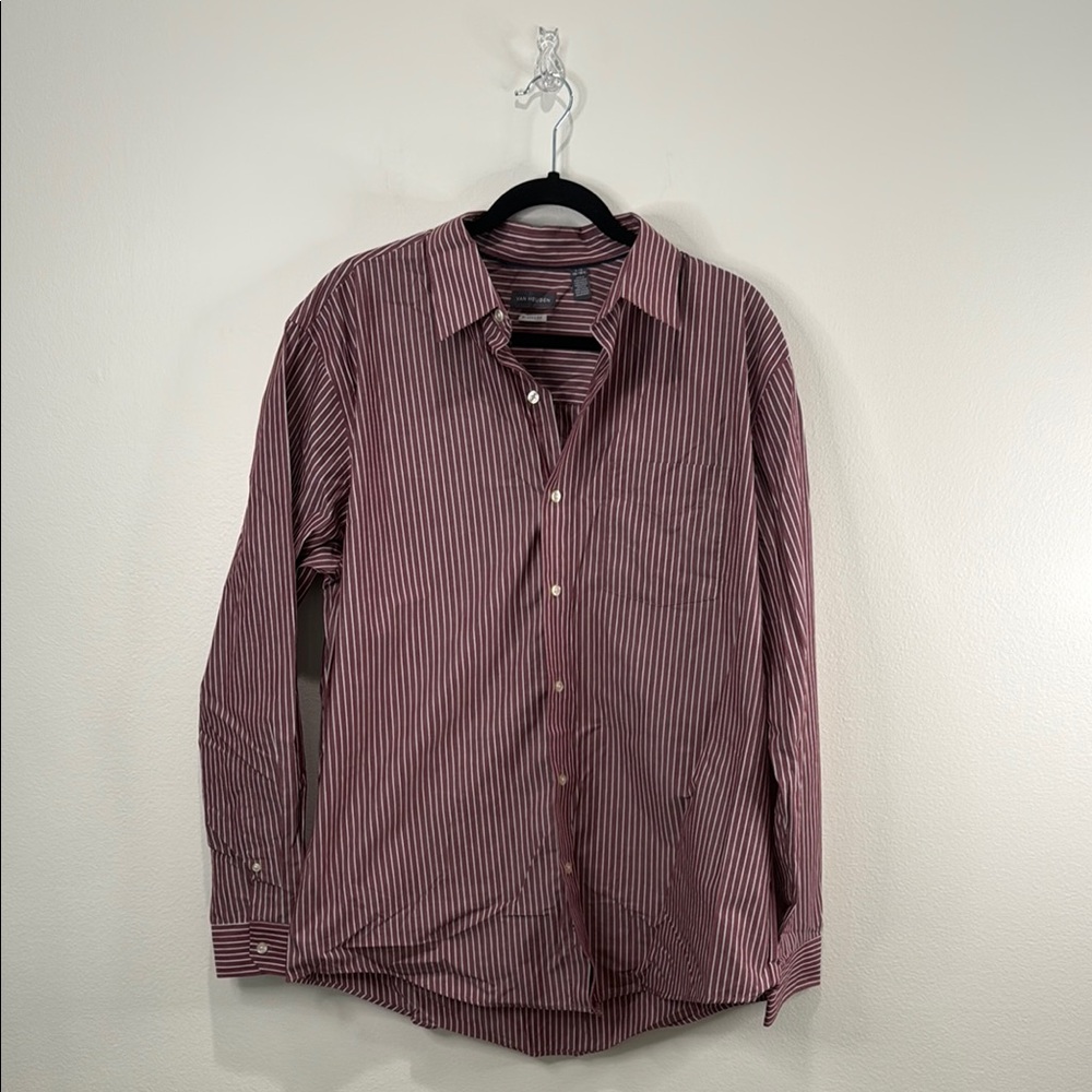 Van Heusen Red Casual Button Down Shirt
